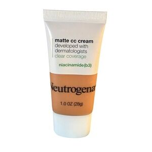 Neutrogena Matte CC Cream Ginger 7.5 1.0oz Niacinamide Full Coverage New